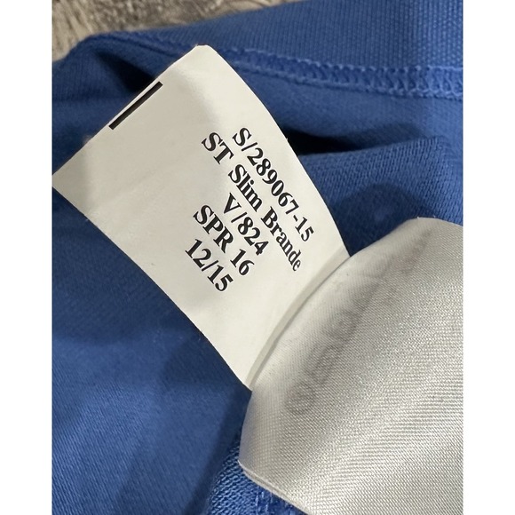 Banana Republic Pique Polo Shirt Men's Large Blue Elephant Slim Casual Golf Polo - Picture 9 of 9